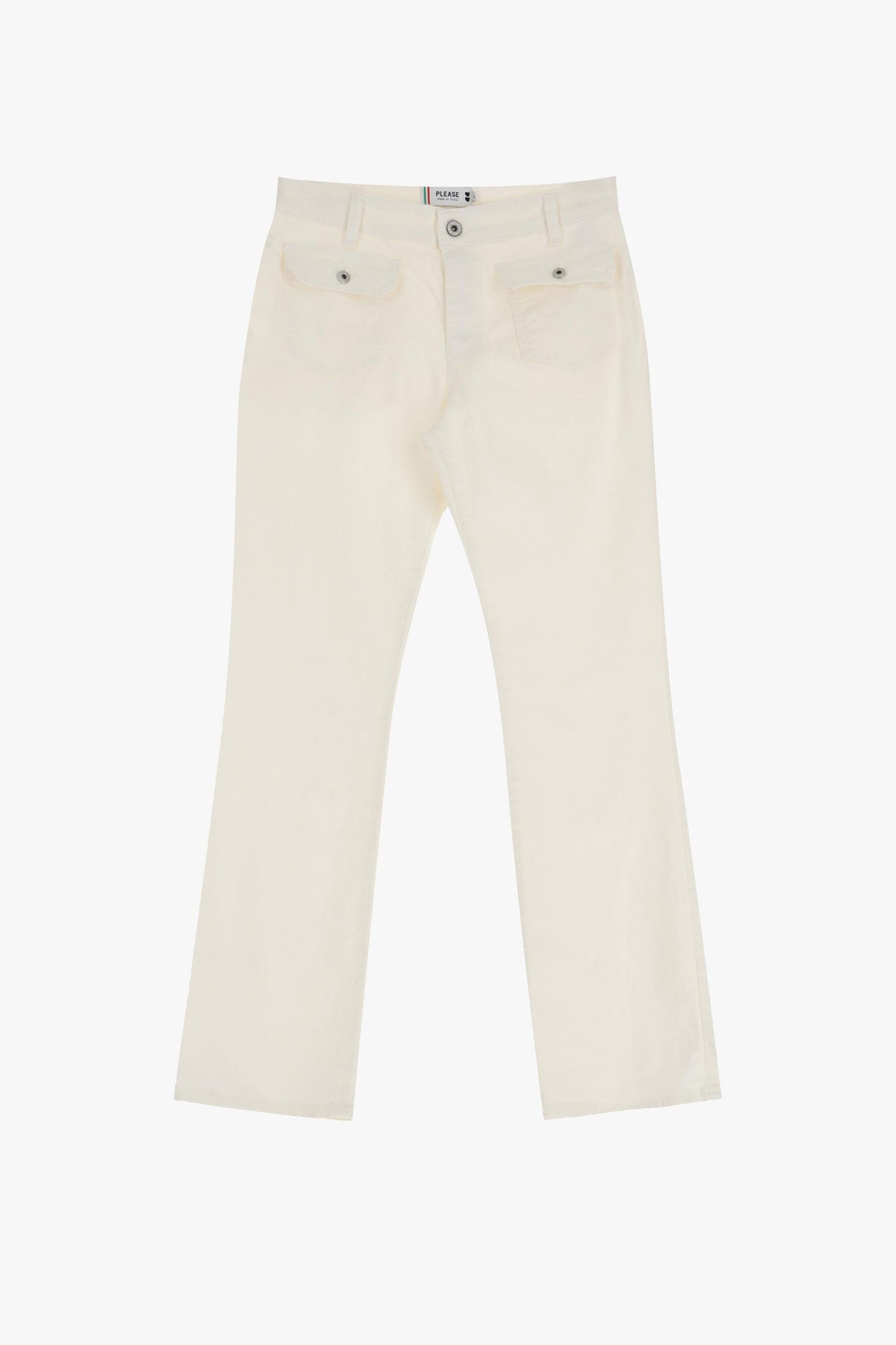 Fine pockets Bianco Lana jeans