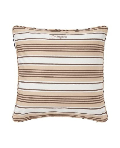 Stripete putevaretrekk i økologisk bomullstwill, brun