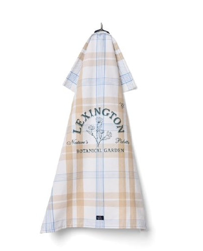 Botanical rutete kjøkkenhåndkle i økologisk bomull