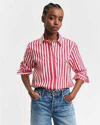 Poplin Regular wide stripe skjorte