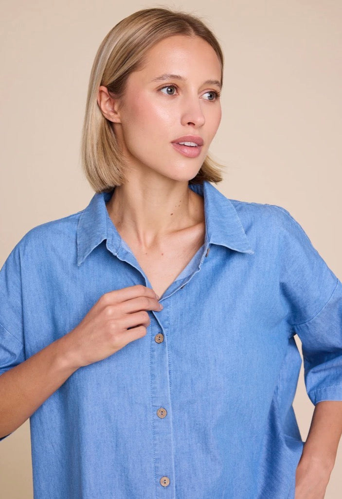 Resort denim skjorte