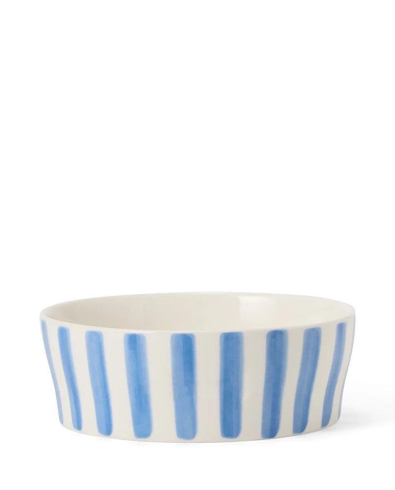 Striped Stoneware Hundeskål