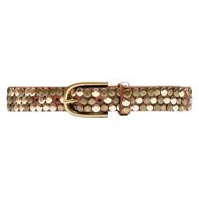 Jeans belt cognac med studs
