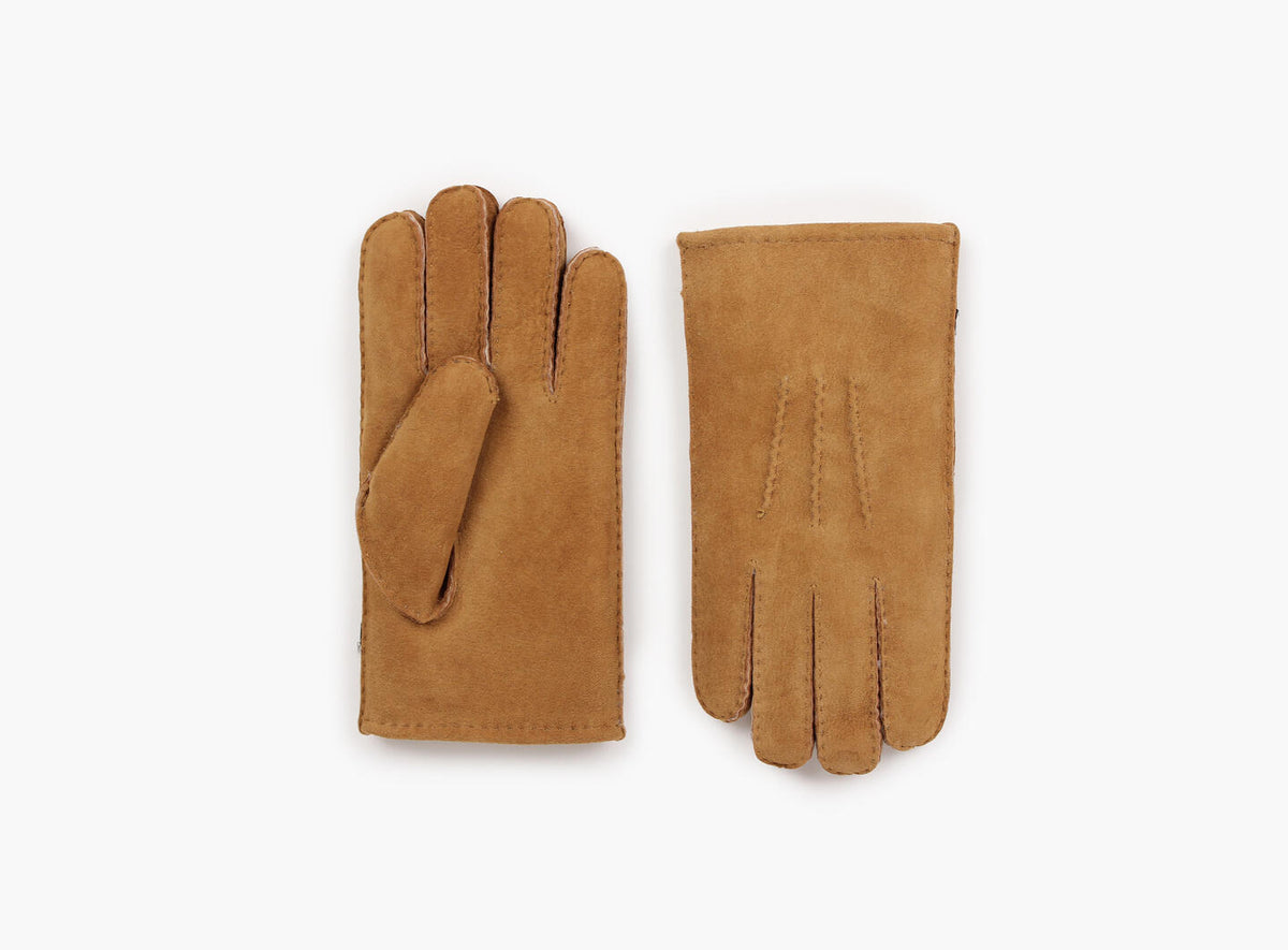 Christopher Suede Shearling Gloves