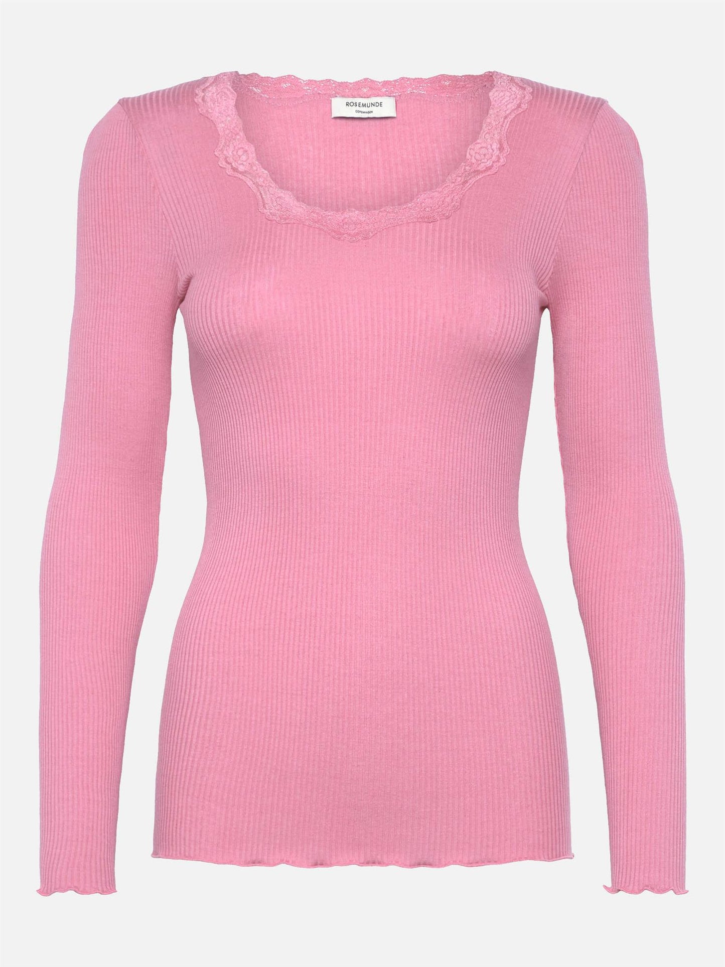 RWBabette Silk LS U-neck Lace T-shirt
