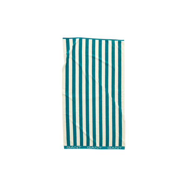 BLOCK STRIPE BEACH TOWEL, OCEAN TURQUOSIE