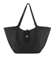 COWHIDE LEATHER CONVERTIBLE L SIZE SHOPPER NOIR