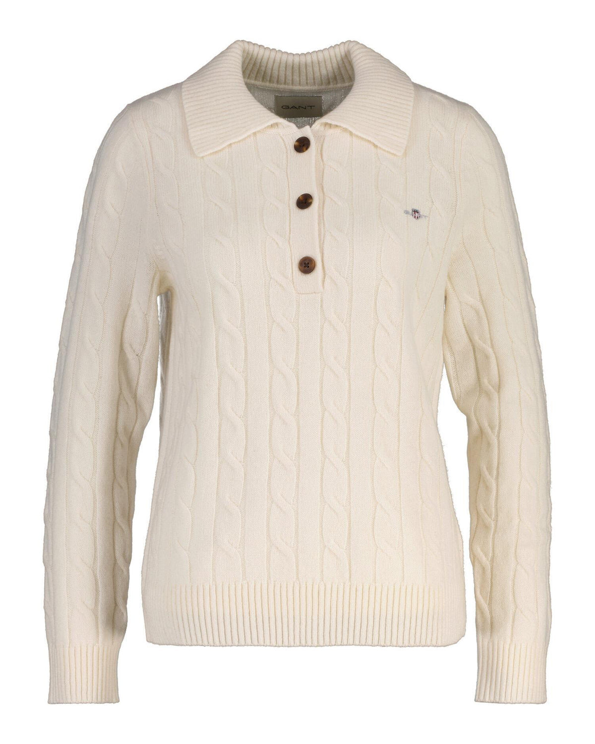 LAMBSWOOL CABLE KNIT RUGGER