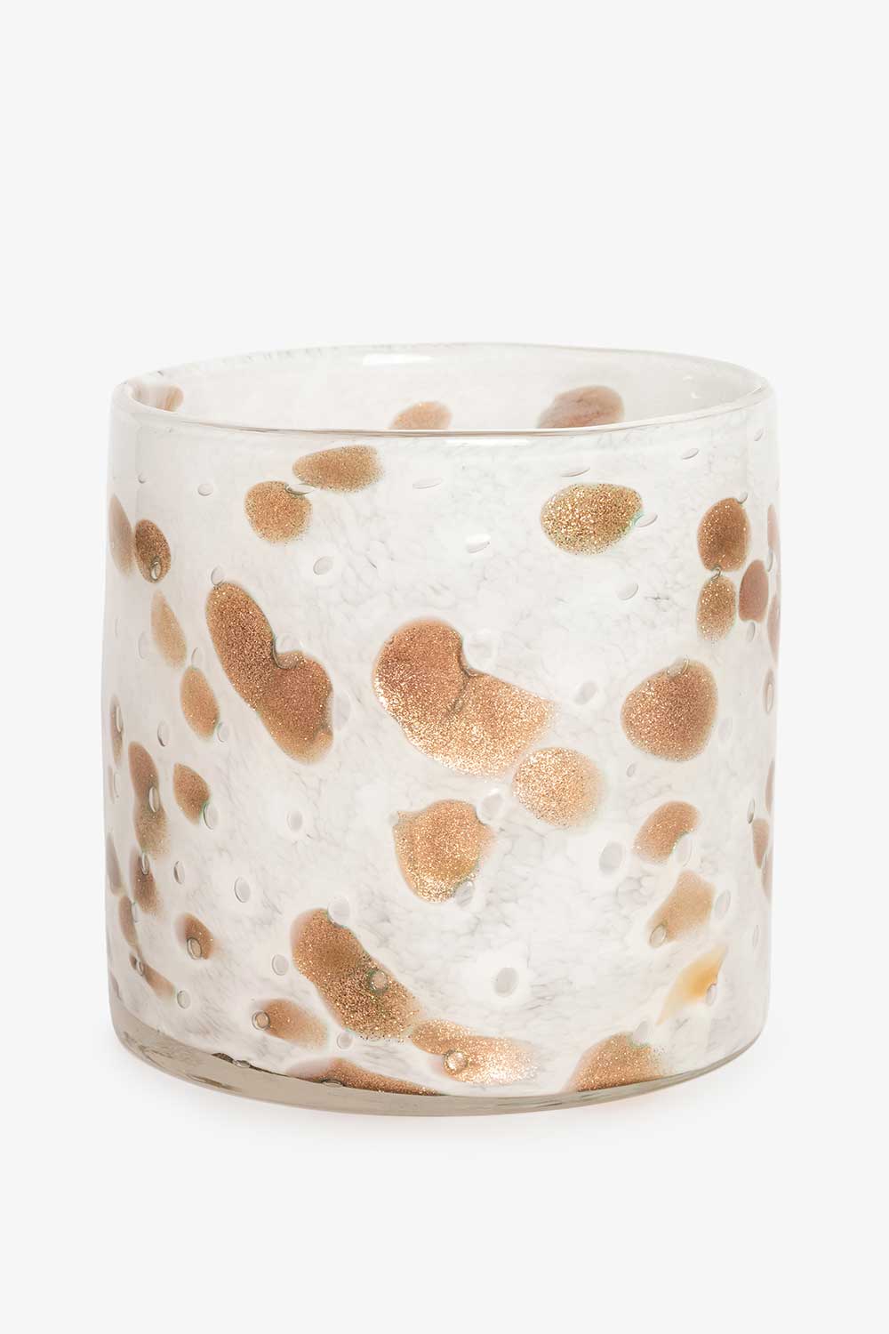 Lyslykt glass med gull