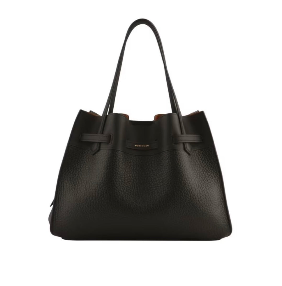 Pourchet - XL oversize cowhide leather size satchel - Marron