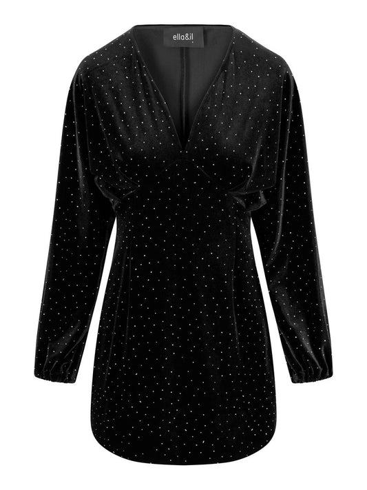 Philo stud velour dress