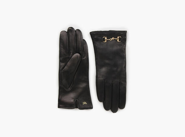 Tuva Horsebit Leather Gloves