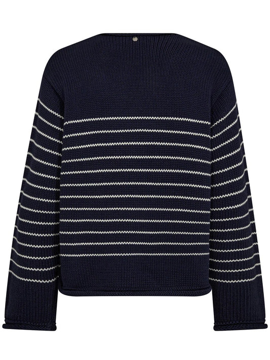 MMBine LS V-Neck Stripe Knit