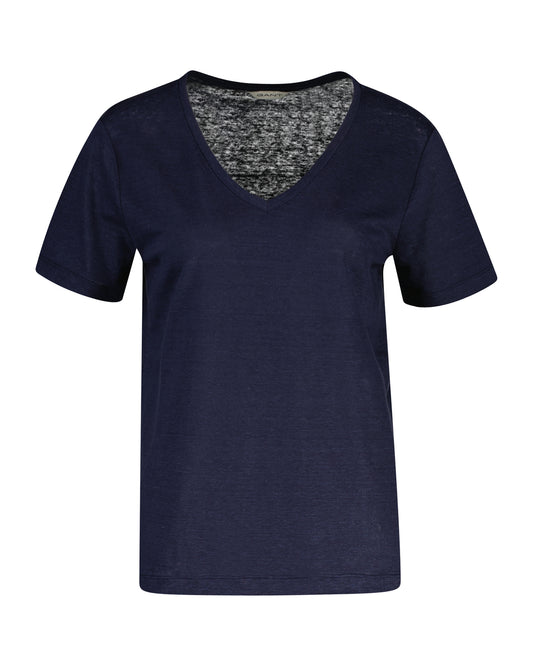 REG LINEN V-NECK SS T-SHIRT