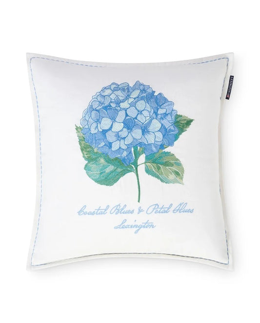 Floral Embroidered Linen/Cotton Pillow Cover