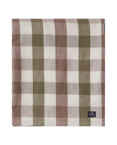 Checked Linen /Cotton Tablecloth  150x250