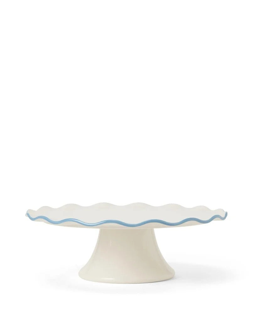Stoneware Wavy Cake Stand