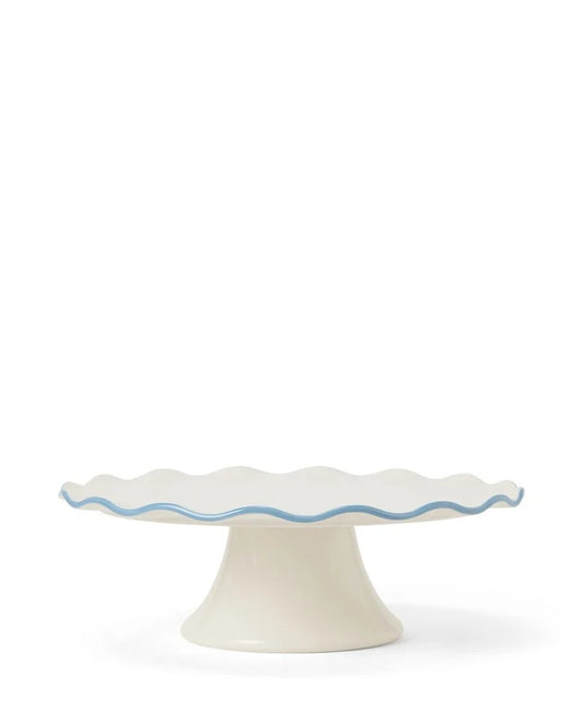 Stoneware Wavy Cake Stand
