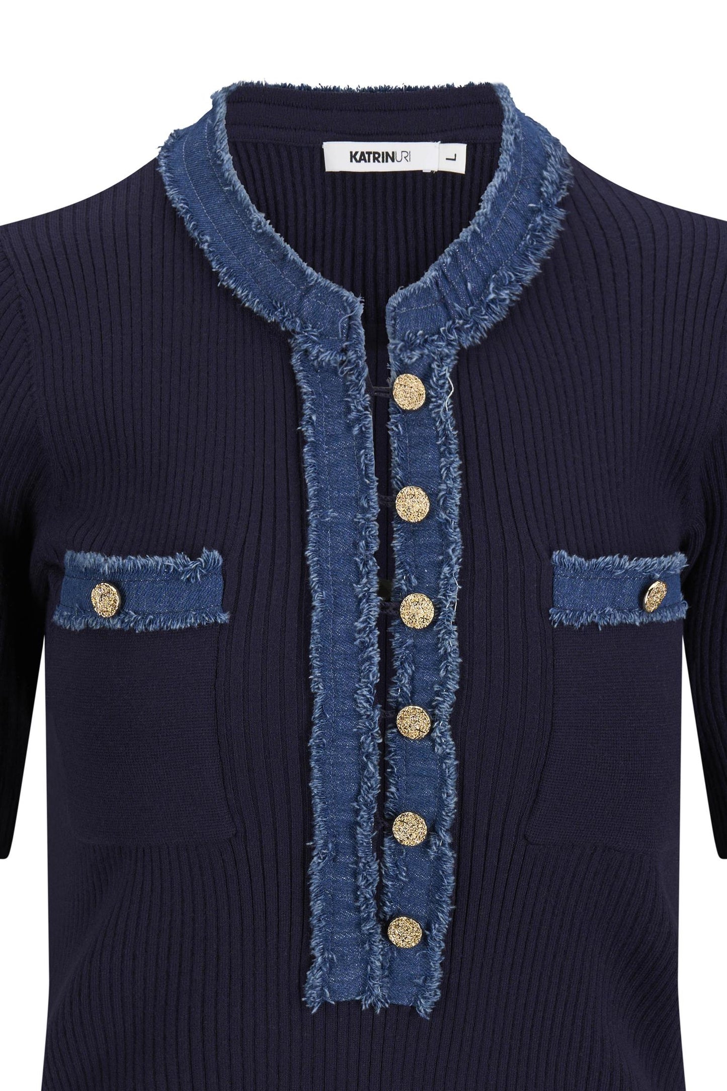 Malibu pullover kort erm blå