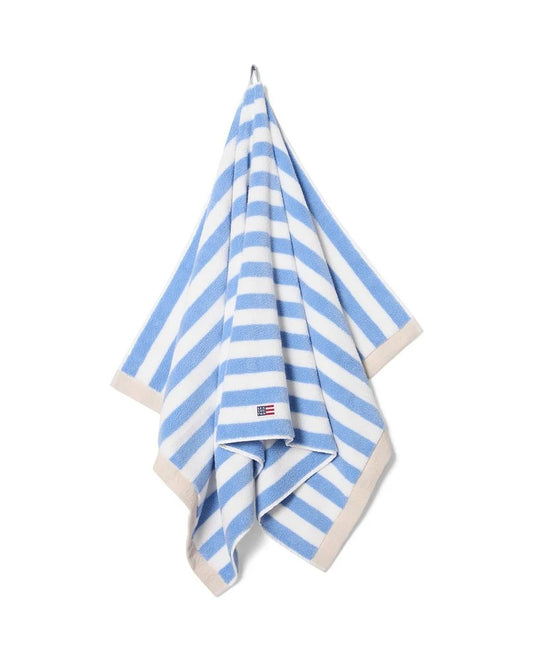 Block Striped Towel Sky Blue/White/Moonbeam 100x150