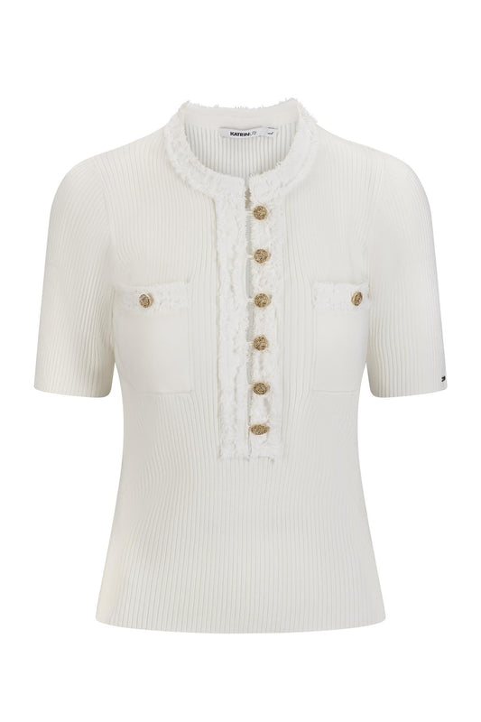 Malibu pullover kort erm blå