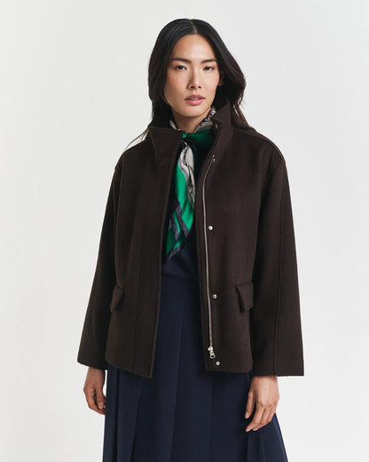 SHORT WOOL JACKET WITH ZIP