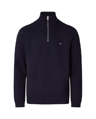 Terrance organic cotton half zip genser