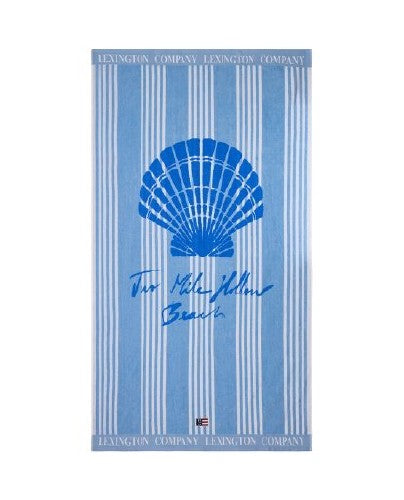 Long island beaches-strandhåndkle i bomullsvelour, blå
