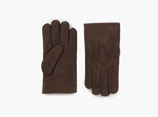 Christopher Suede Shearling Gloves