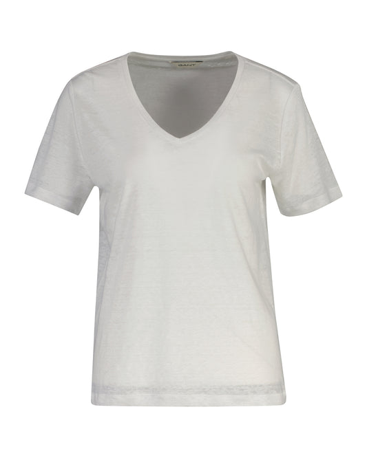 REG LINEN V-NECK SS T-SHIRT