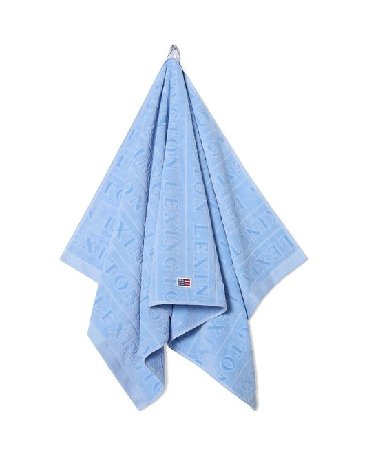 Velour Jacquard Logo Towel Blue Sky 100x150