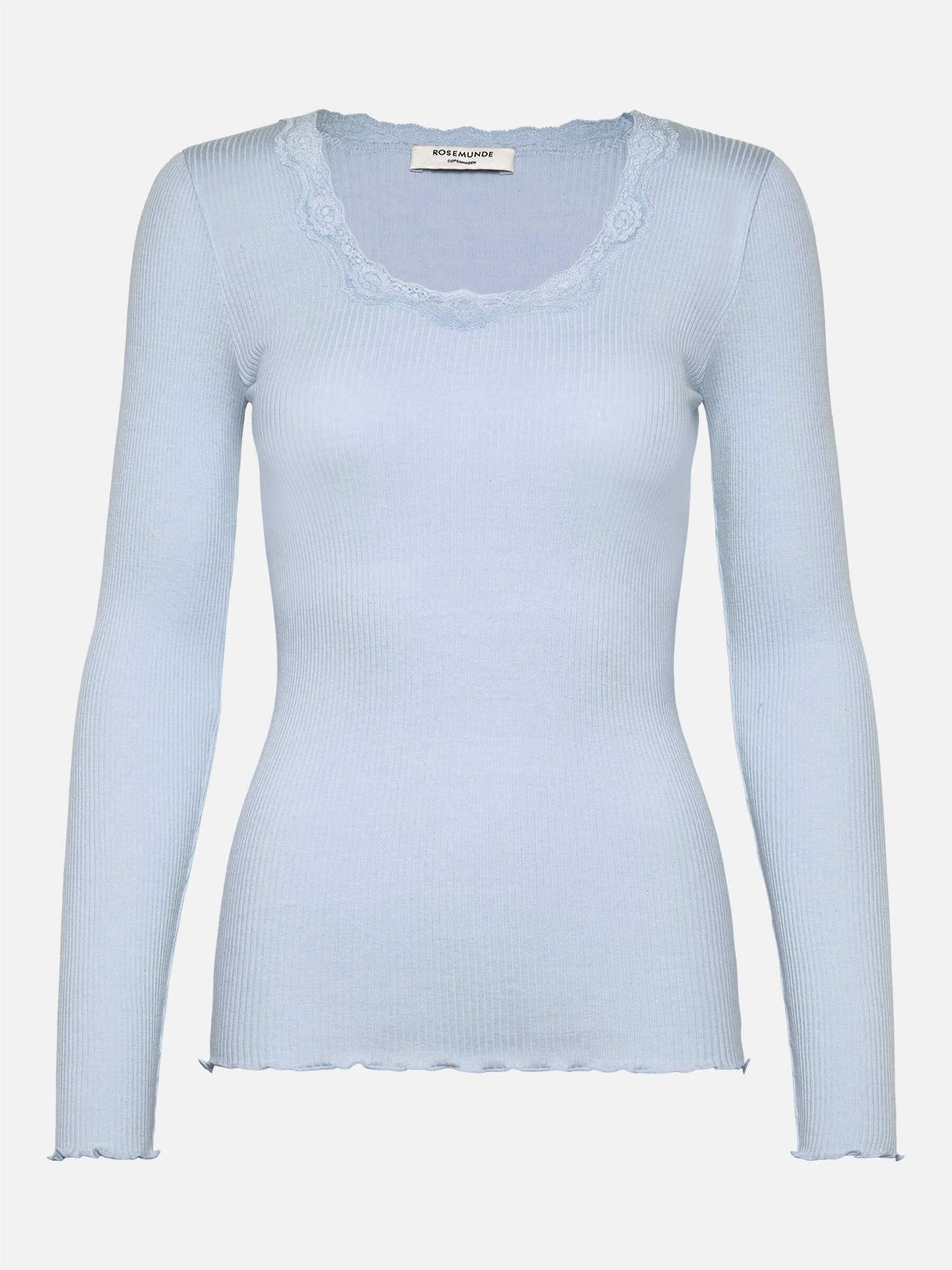 RWBabette Silk LS U-neck Lace T-shirt