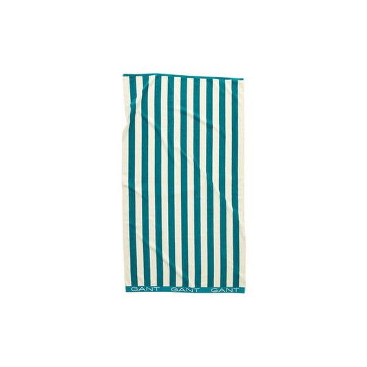 BLOCK STRIPE BEACH TOWEL, OCEAN TURQUOSIE