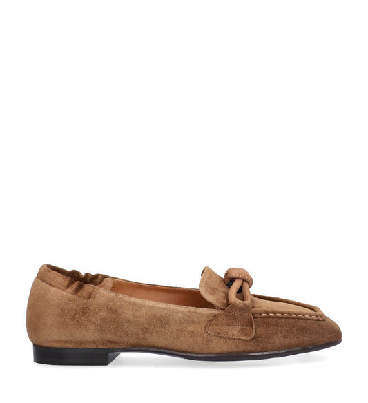 Tabac babysilk suede loafer