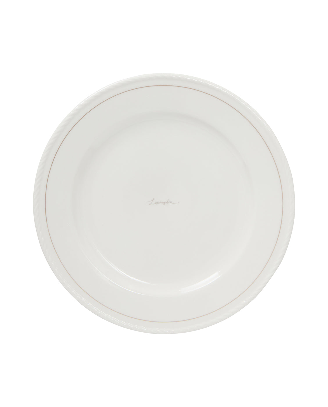 Middagstallerkener i porselen (sett med 4), hvit/beige