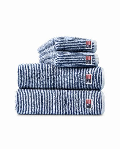 Original Towel white navy stripe