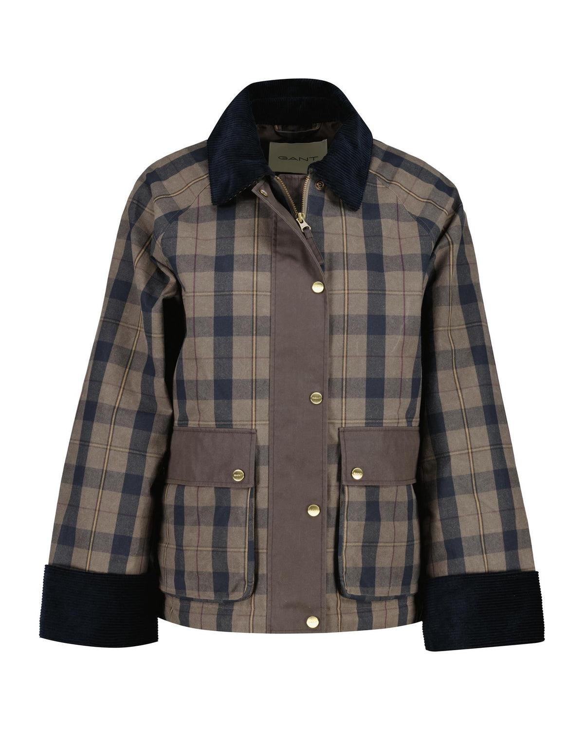 CHECKED WAXED JACKET