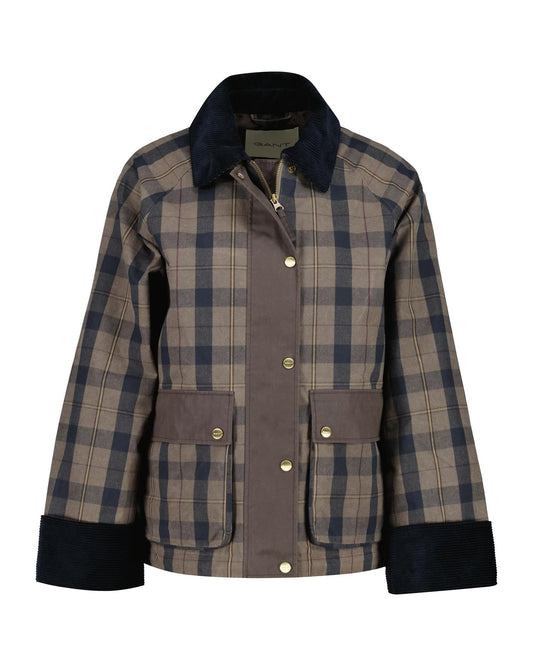 CHECKED WAXED JACKET