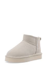 BIASNOW Flatform Ankle Boot Suede