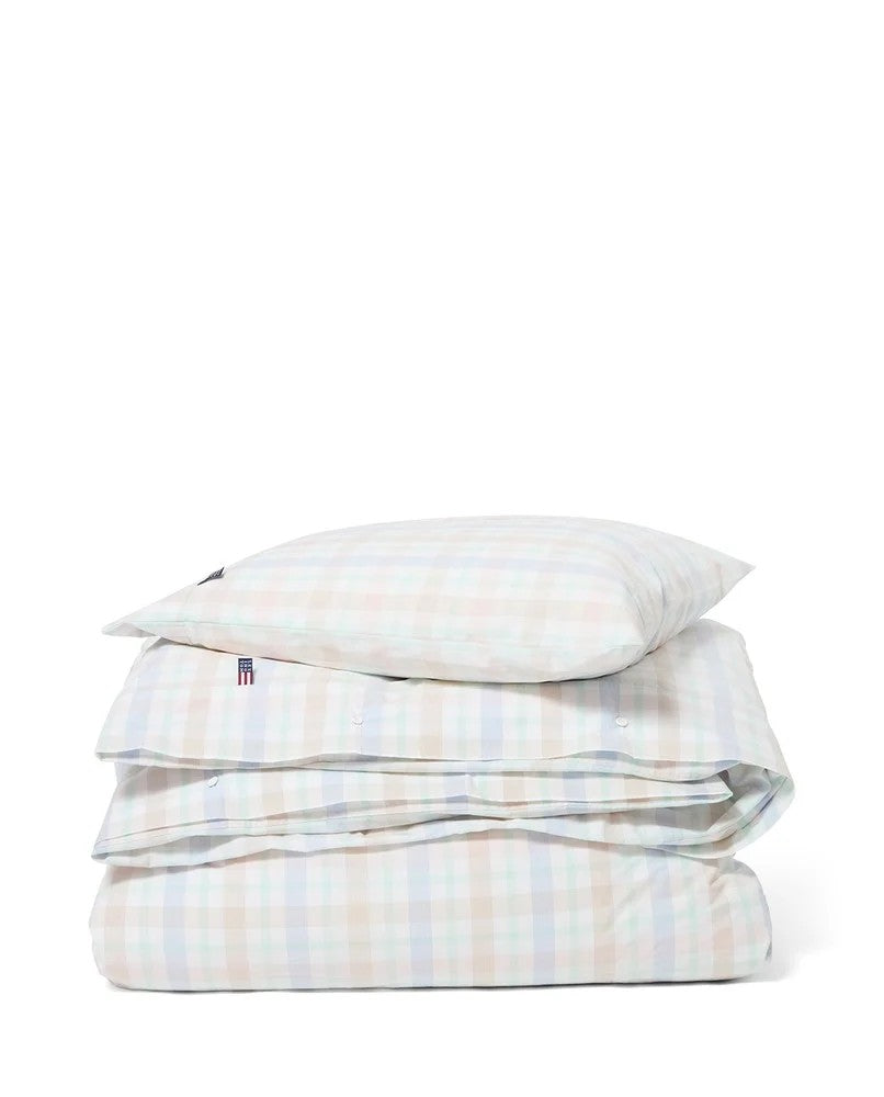Multi Checked Cotton Percale Bed Set
