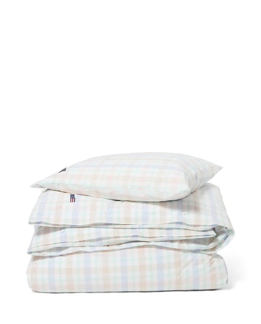 Multi Checked Cotton Percale Bed Set