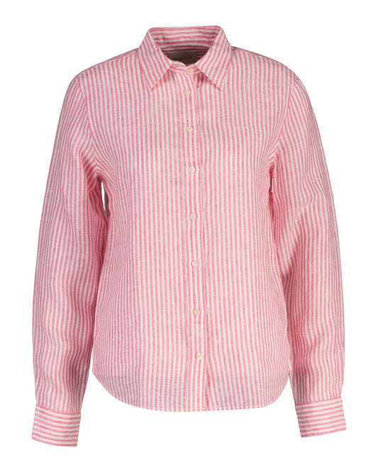 REG STRIPED LINEN LS SHIRT