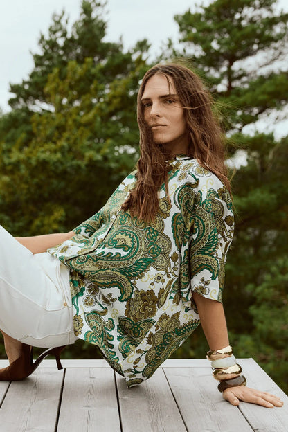 Santorini maxi shirt