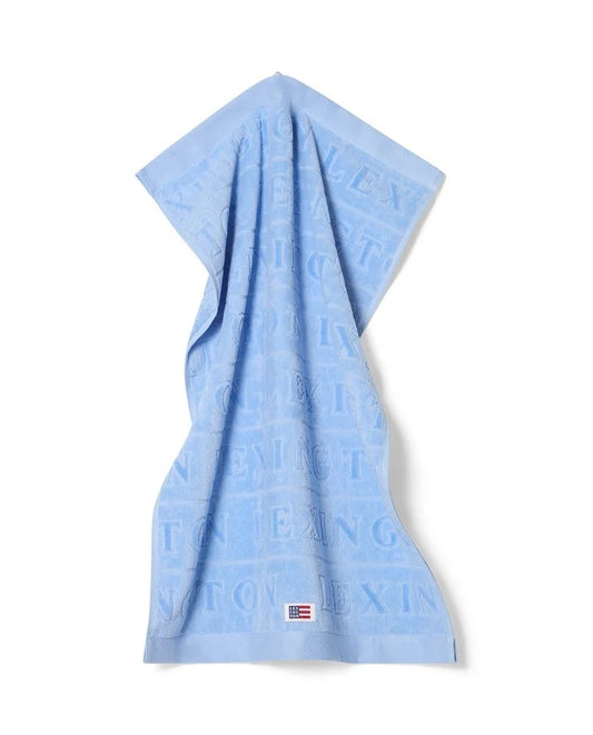 Velour Jacquard Logo Towel Blue Sky 50x70