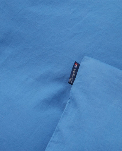 Blue Washed Cotton Sateen Detail Duvet Cover 200x220