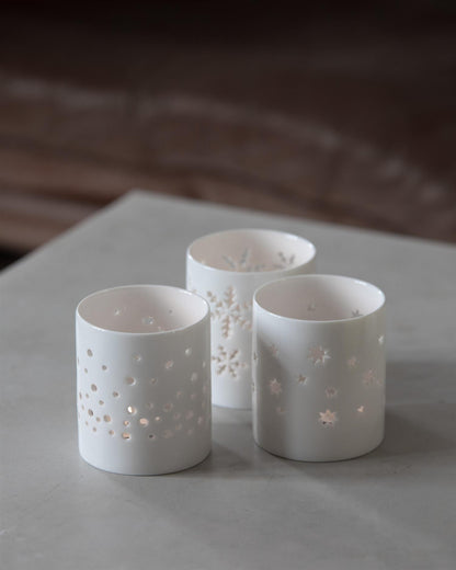 hvit lykt med dots