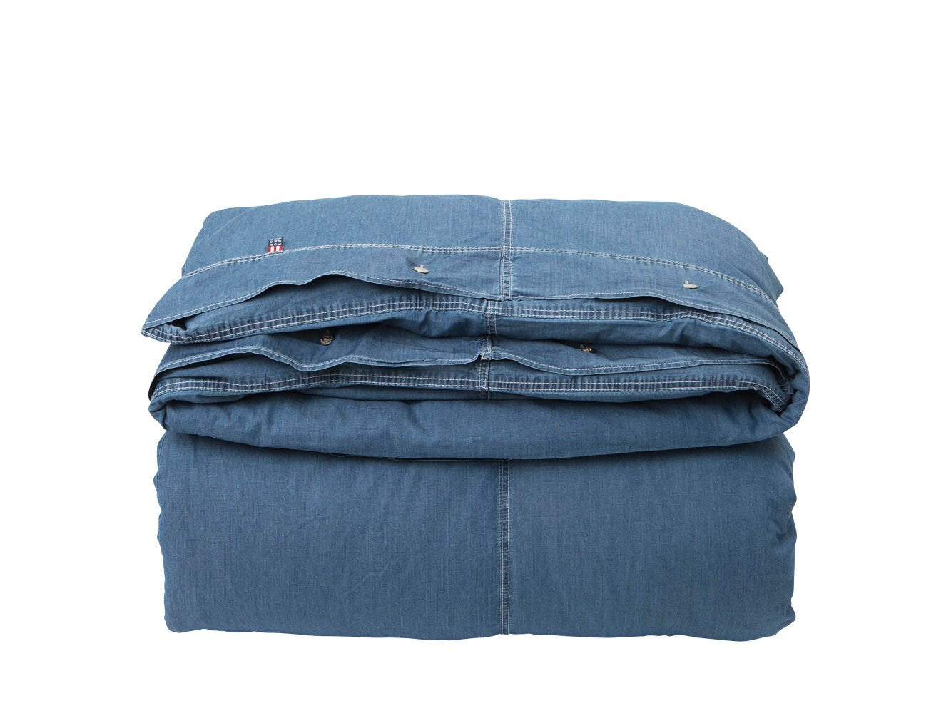 Organic washed denim pillowcase