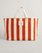 Canvas beach bag striped